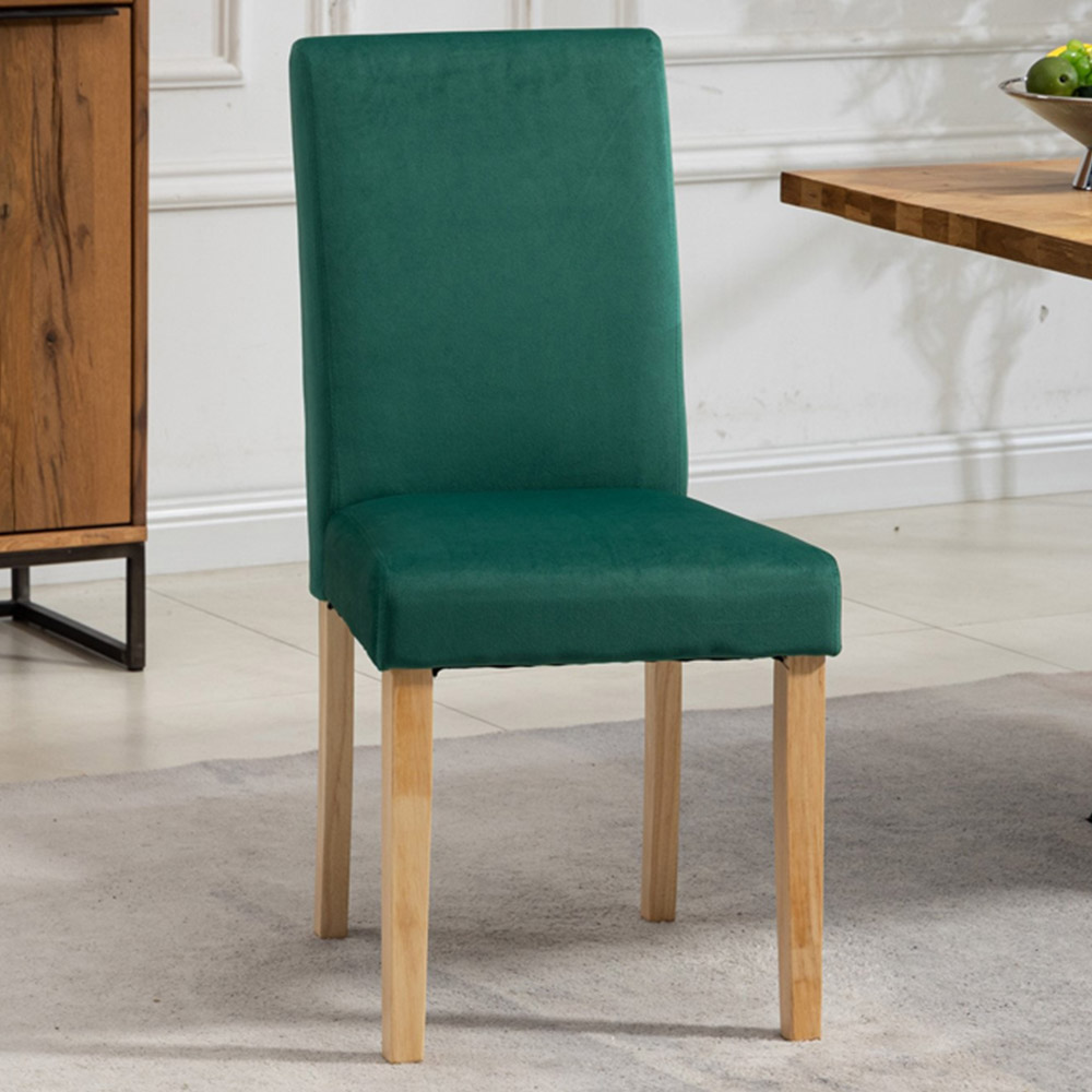 Artemis Home Maiolo Set of 2 Green Velvet Dining Chair Image 2