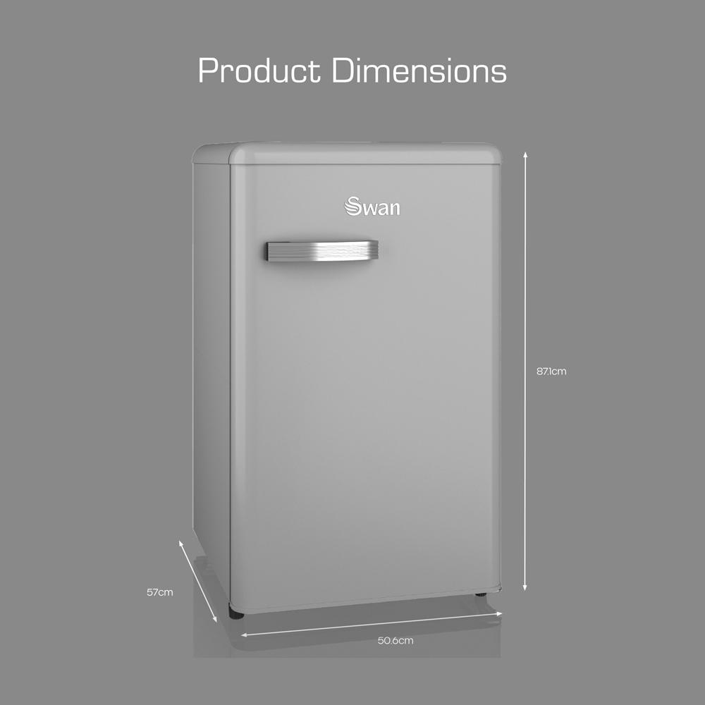 Swan Retro SR11035GRNE Grey 90L Under Counter Fridge Image 9