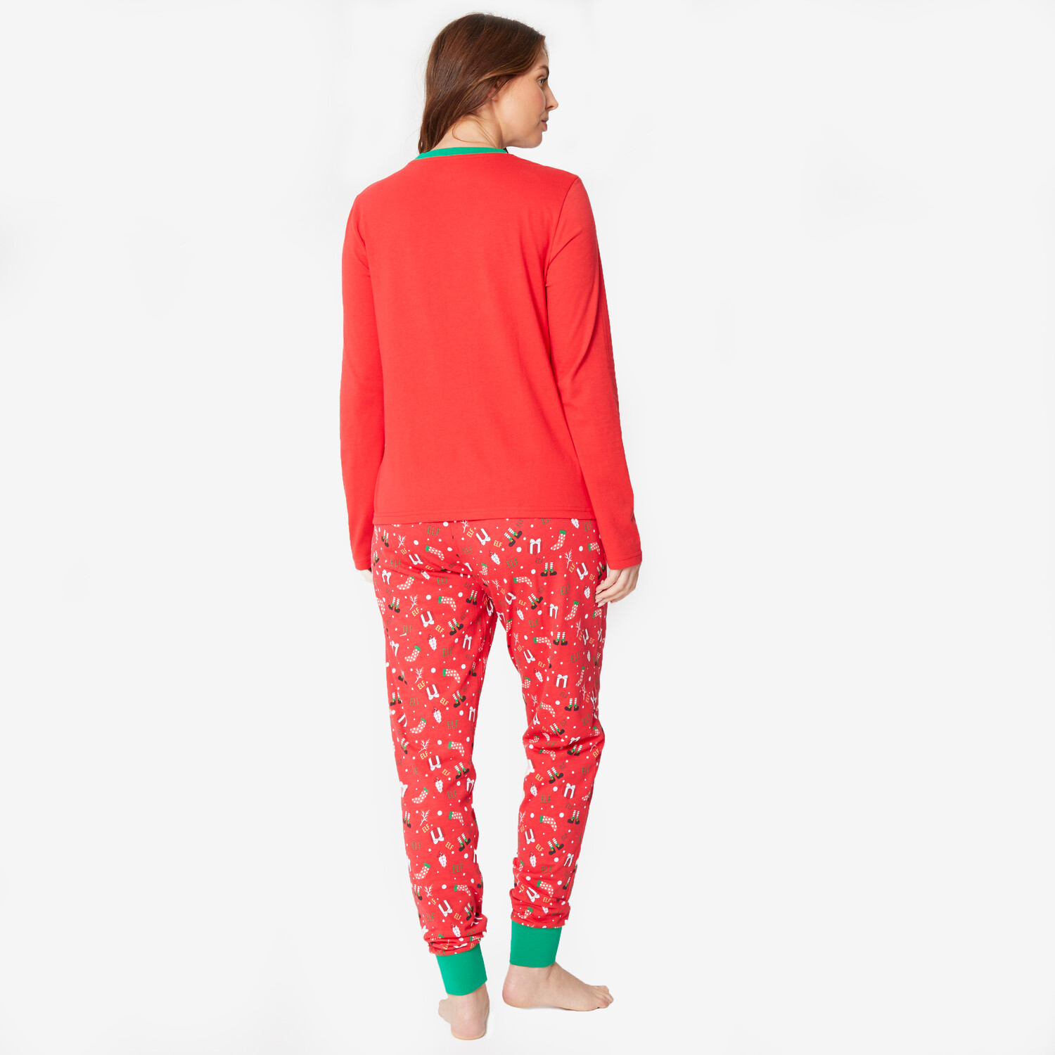 Ladies Elfmas Family Pyjama Set - 10-12 Image 2