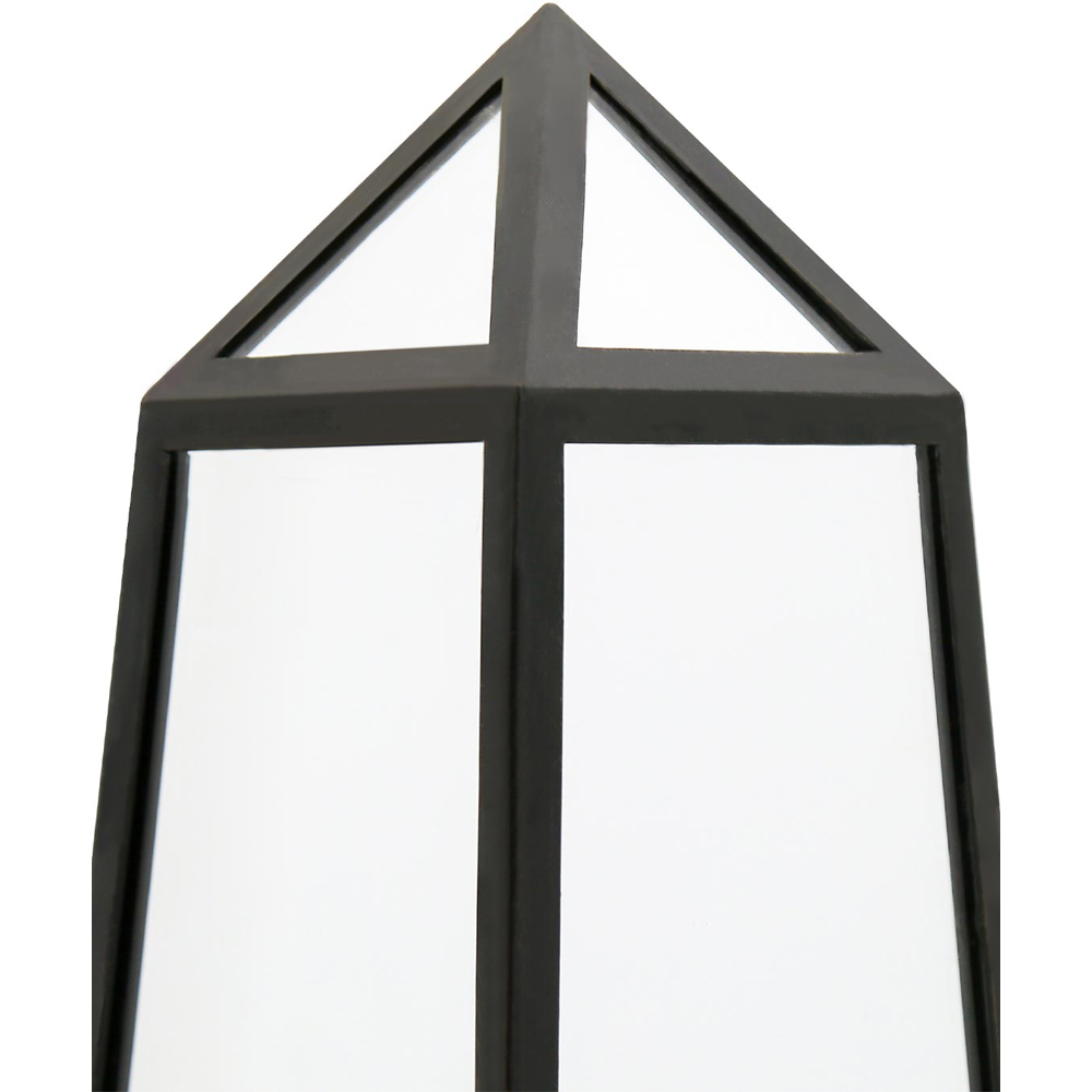 MirrorOutlet The Obelisk Black Metal Edged Mirrored Garden Ornament 150 x 30cm Image 3