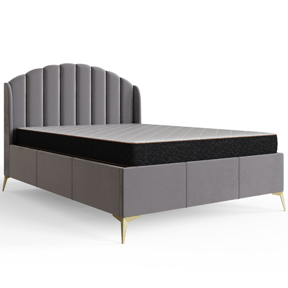 GFW Pettine King Size Grey End Lift Ottoman Bed Image 4