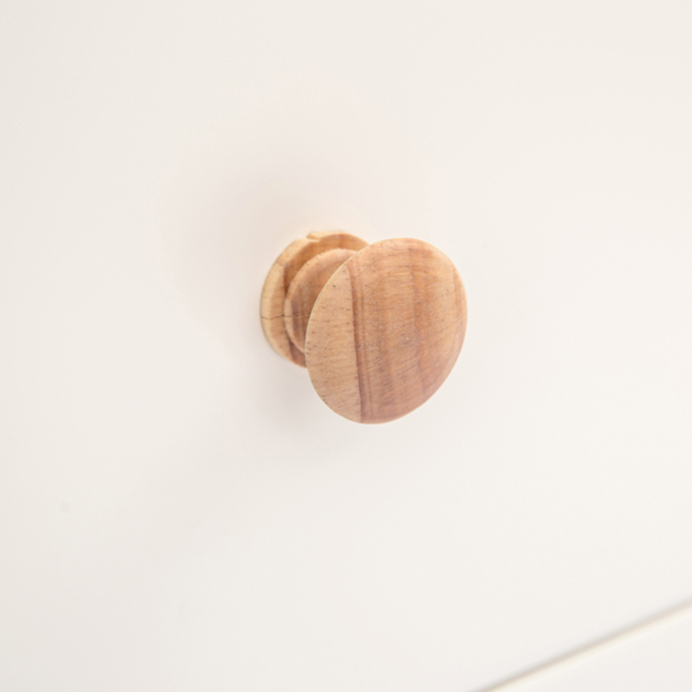 Cabinet Bits Castelli 5 Drawer White Wood Knob Chest of Drawers Image 7