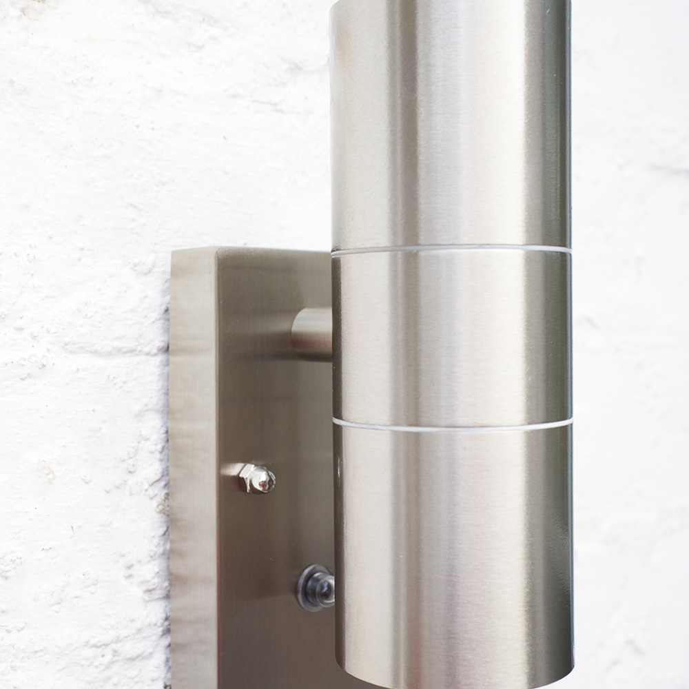 ValueLights Silver Outdoor Wall Up Down Light with Dusk till Dawn Sensor Image 3