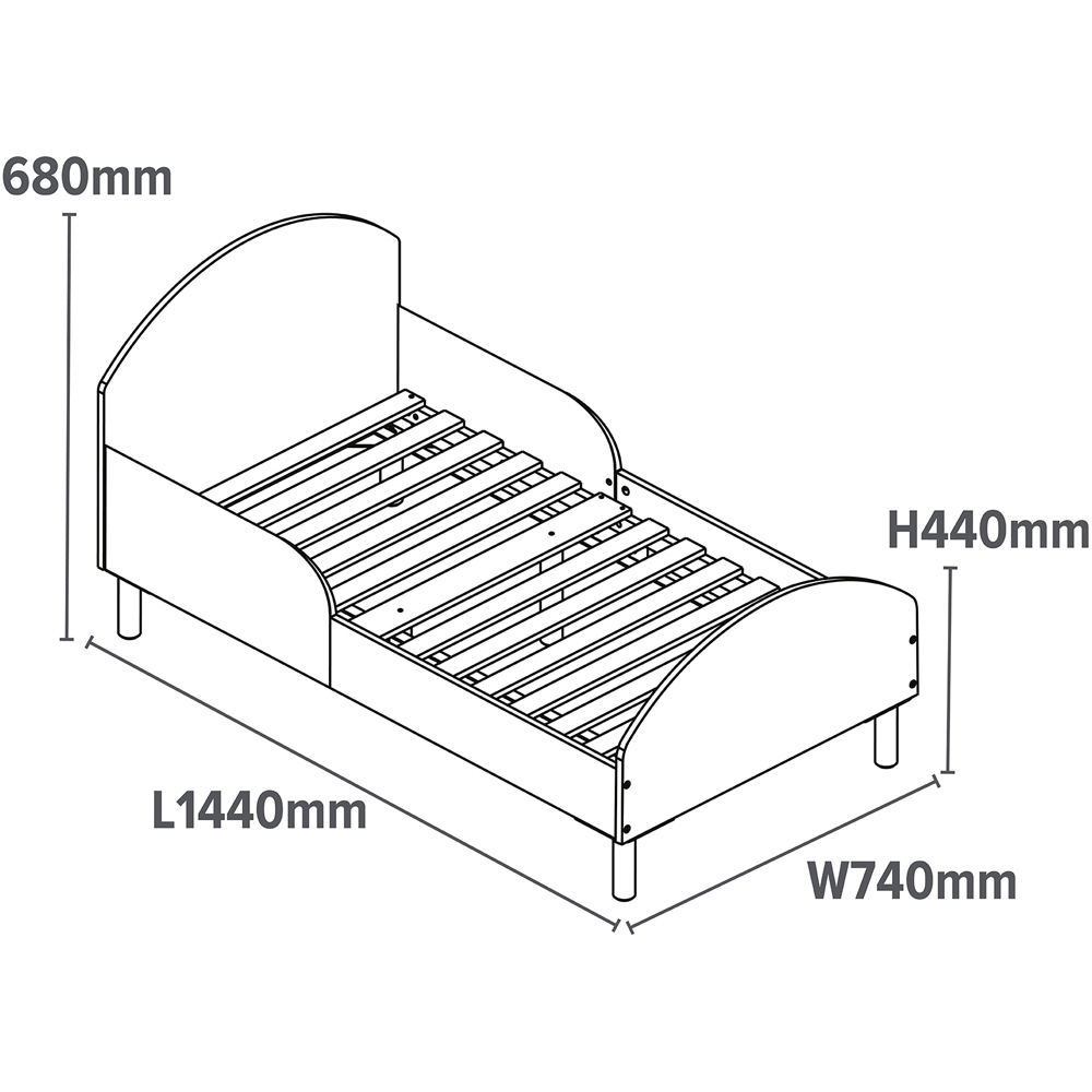 Liberty House Toys Kids Grey Toddler Bed Image 8