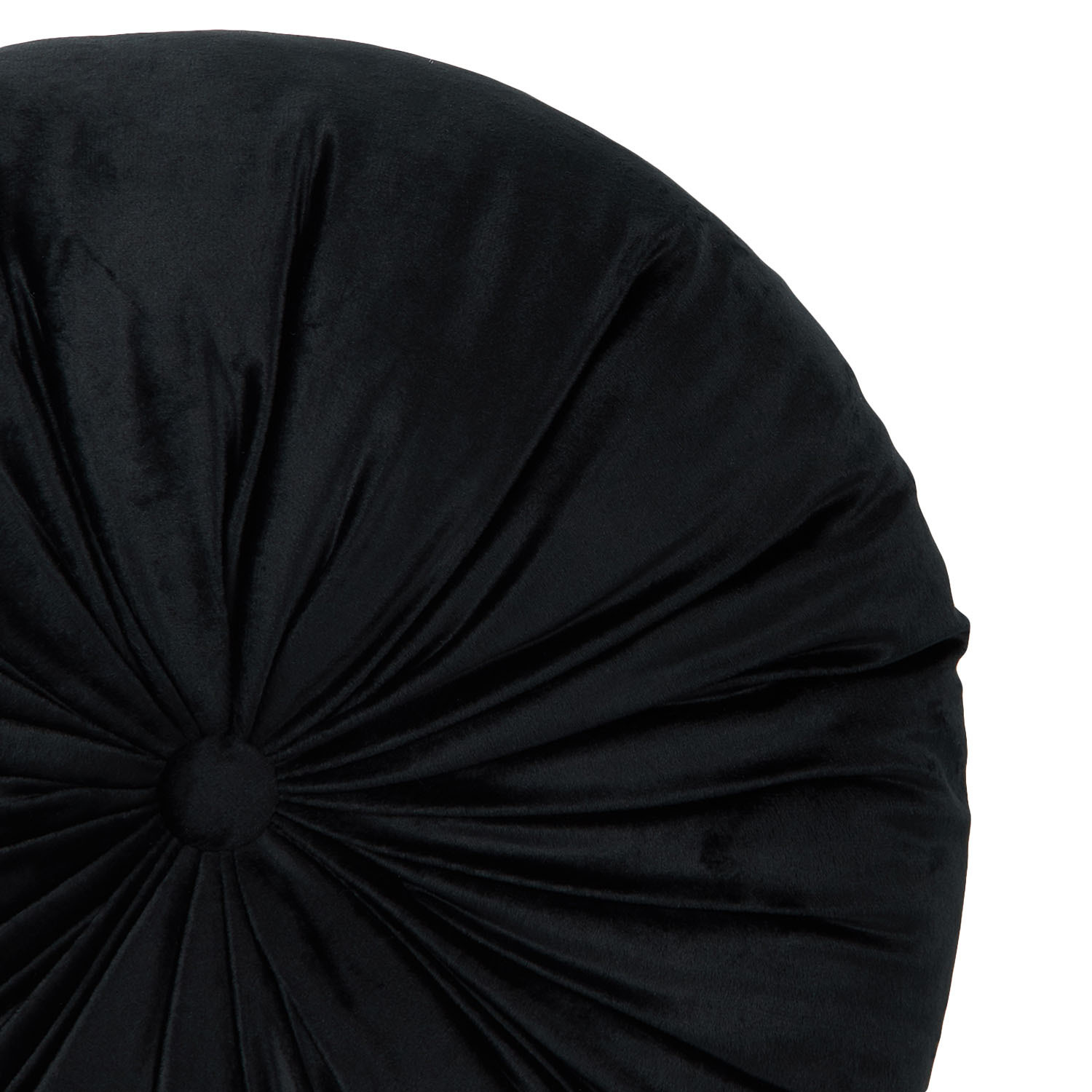 Divante Round Velvet Cushion Black Image 4