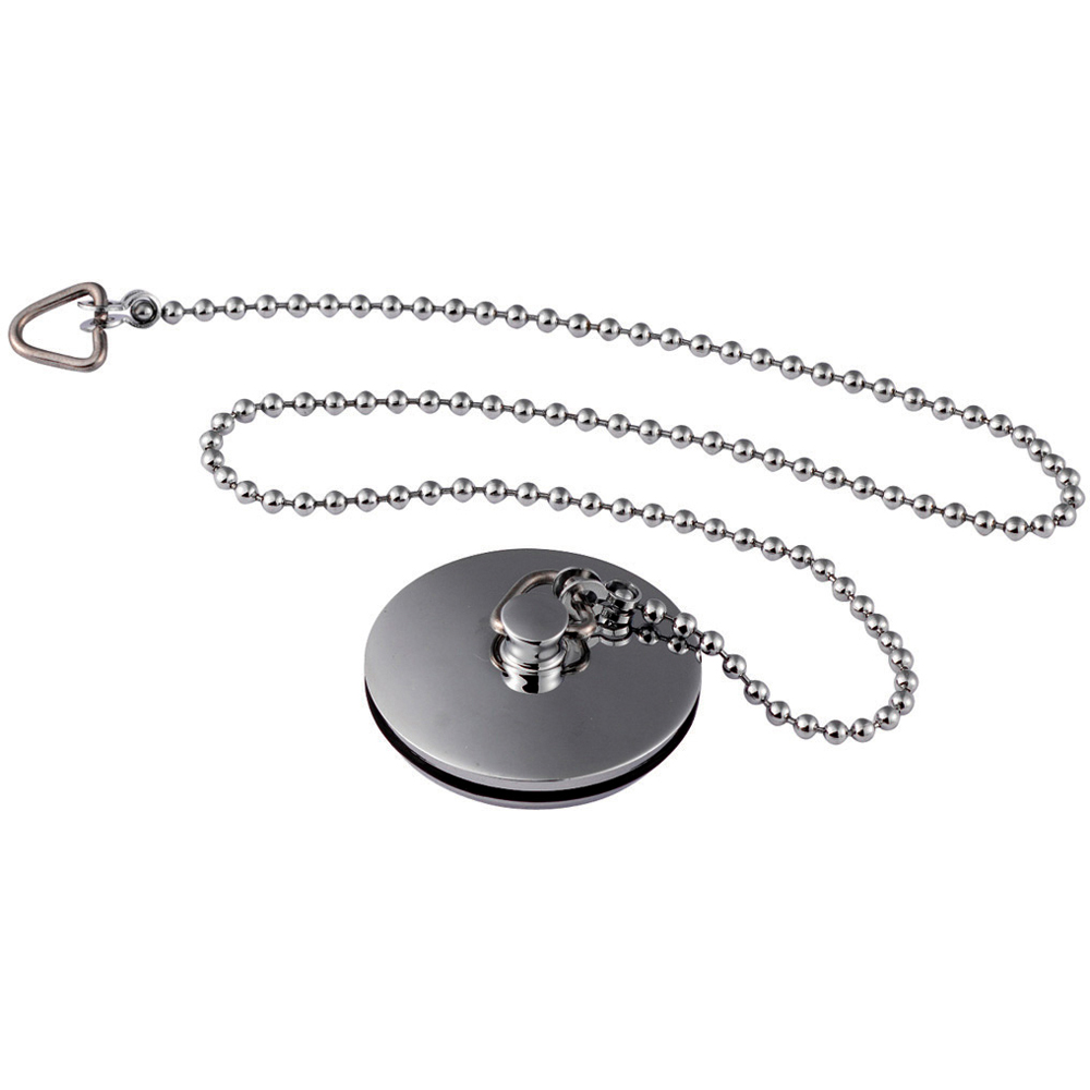nuie Wastes and Extras Chrome Bath Plug and Chain 42mm Image 1