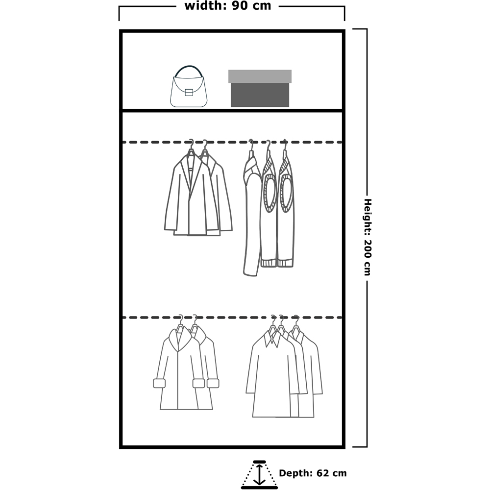 Sliding Wardrobes 4U 2 Sliding Door White Full Length Mirrored Wardrobe Image 4