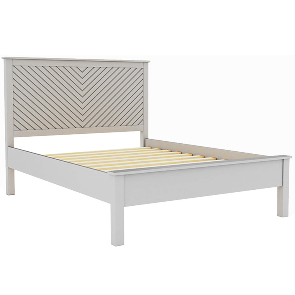 Chevron King White Bed Image 2