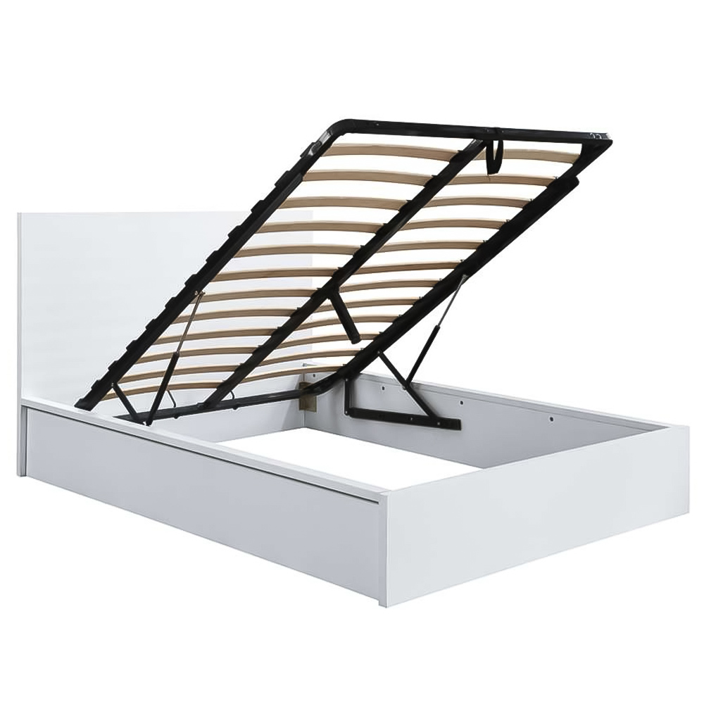 Oslo Double White Ottoman Bed Image 5