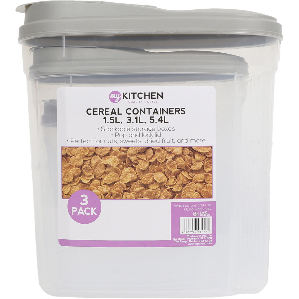 Single My Kitchen Food Container with Lid 3 Pack in Assorted styles Image 4