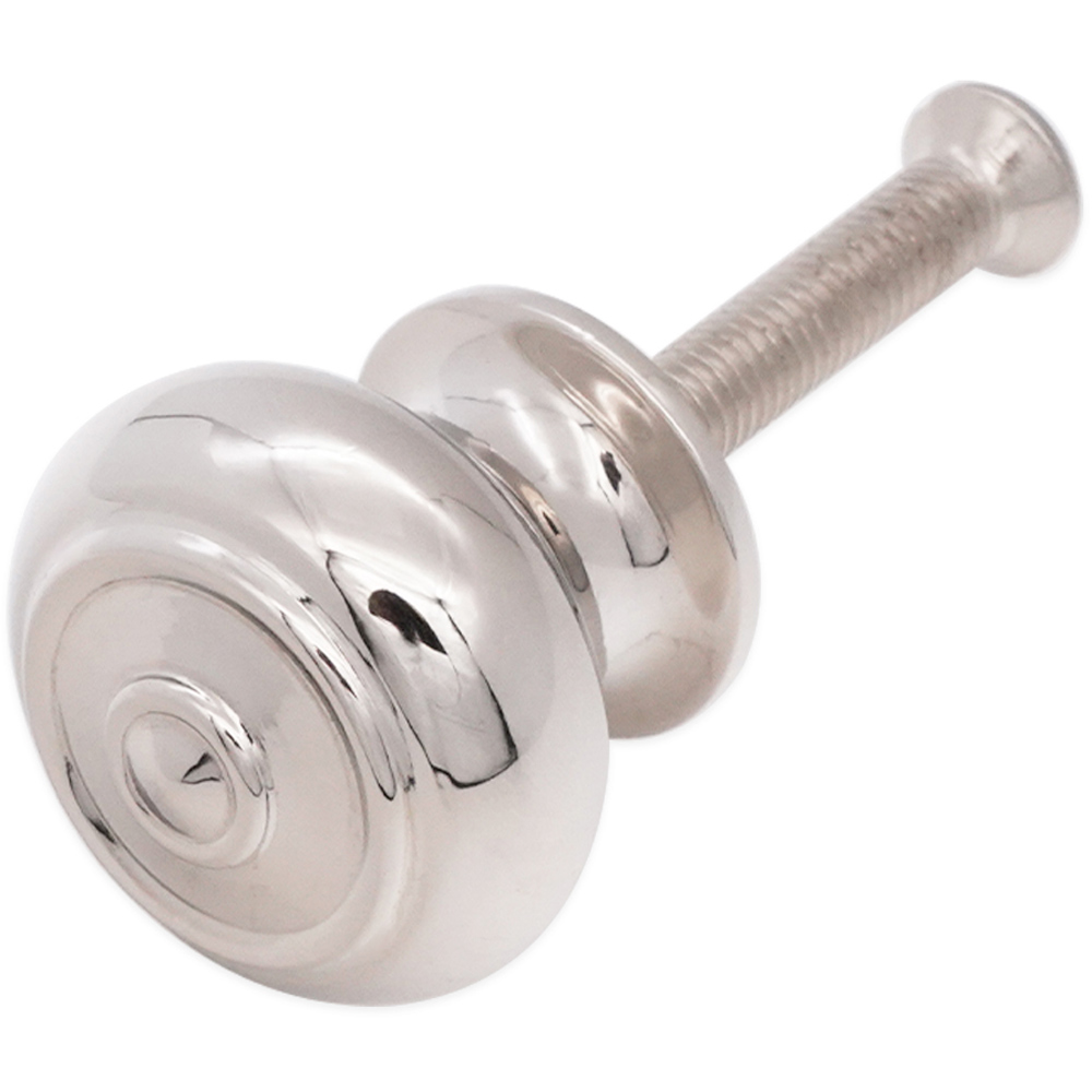 Spira Brass Bloxwich Polished Nickel Small 30mm Cupboard Knob Image 4