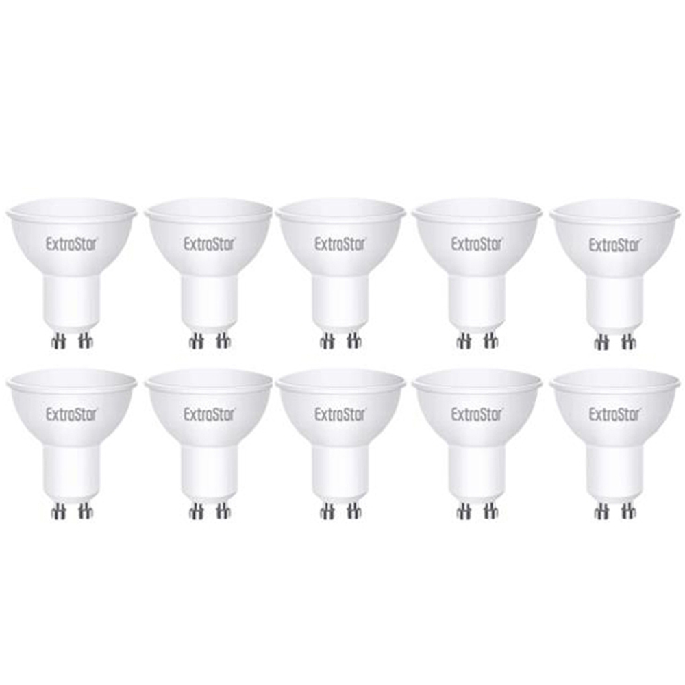 ExtraStar 10 Pack GU10 4W Warm White LED Light Bulb Image 1