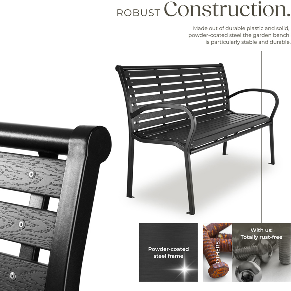 tectake Pino 3 Seater Garden Bench Image 4