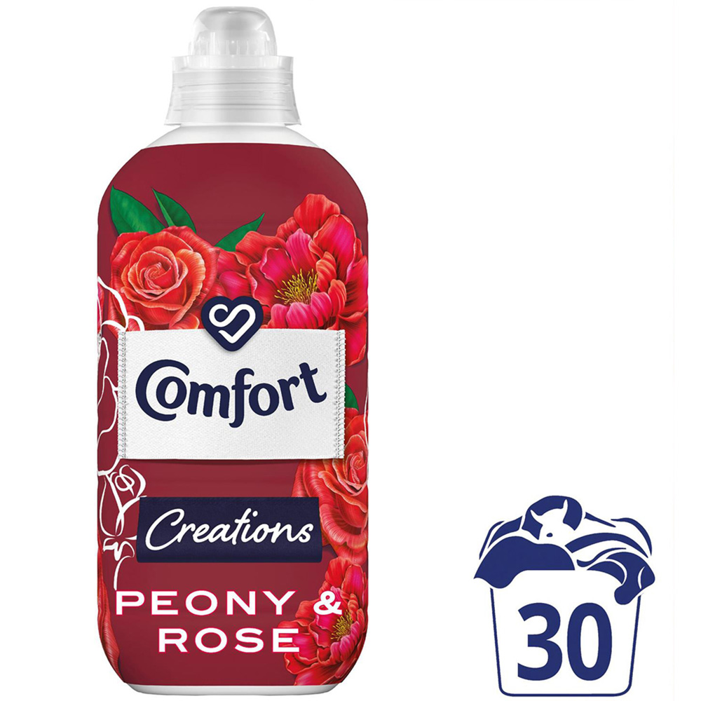 Comfort Creations Peony and Rose Lasting Fragrance Fabric Conditioner 30 Washes 900ml 4 Pack Image 3