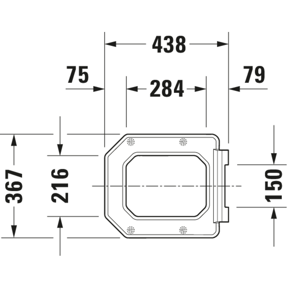 Duravit Octagonal White Toilet Seat and Cover 367 x 437mm Image 7