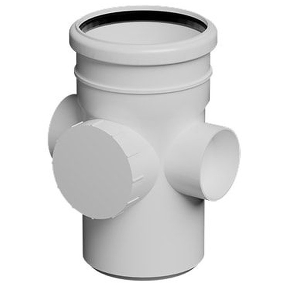 FloPlast Industrial Xtraflo Hopper Downpipe Kit with Access Pipe White 110mm Image 7