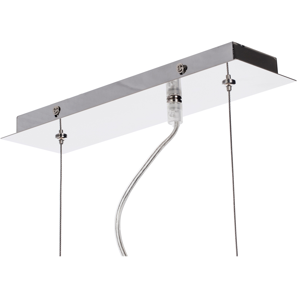 Inlight Crackle in Glass 4 Light Chrome Ceiling Bar Light Image 3