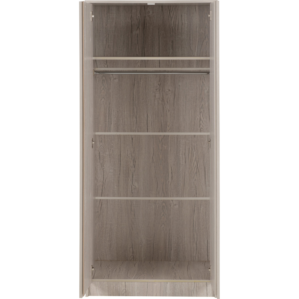 Seconique Malvern 2 Door Urban Snow Wardrobe Image 4