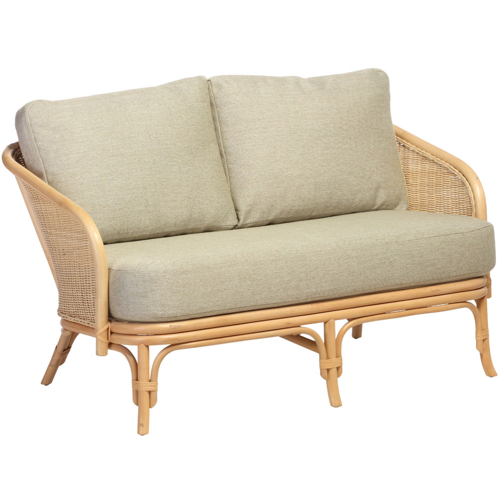 Desser Furniture Royal 2 Seater Roma Sage Natural Rattan Sofa Image 2