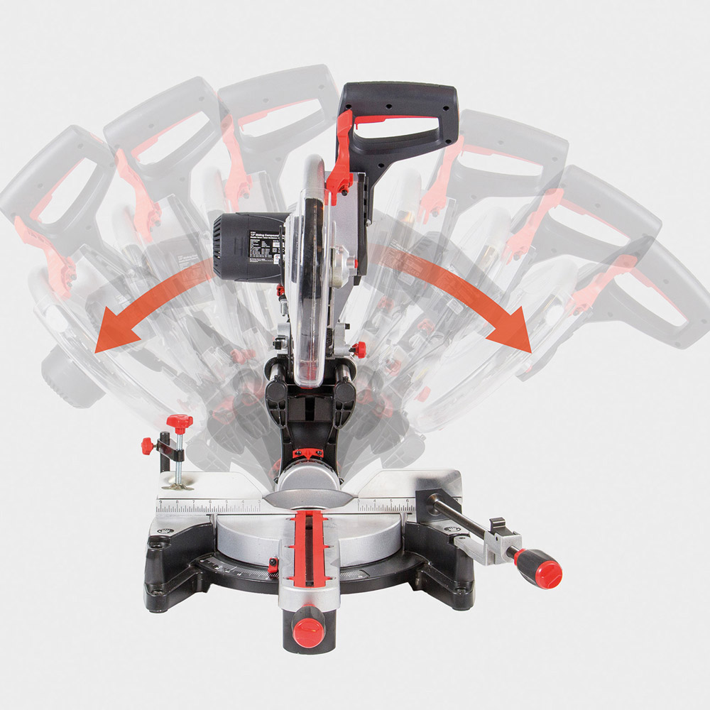 SIP 12 inch Belt Driven Motor Sliding Compound Mitre Saw with Laser Image 2