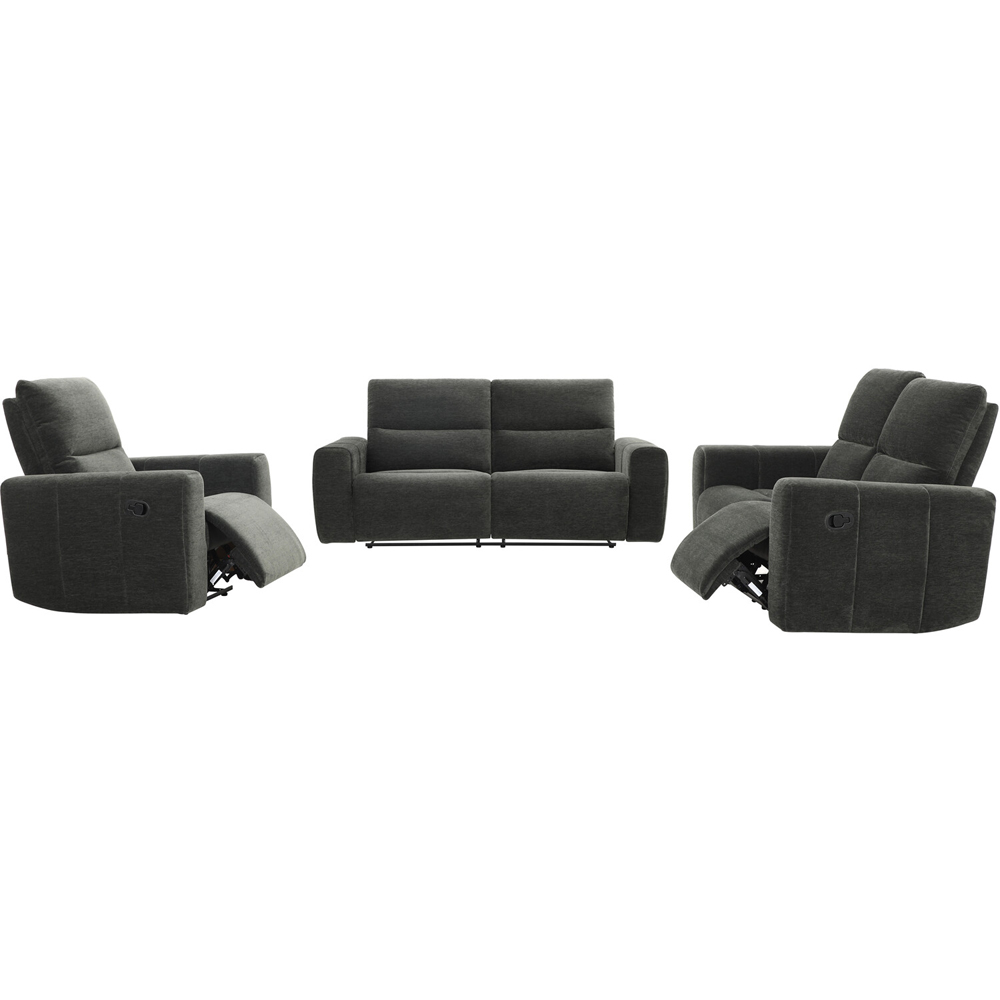 Holborton Manual Recliner Sofa Dark Olive 3 Seater Image 6