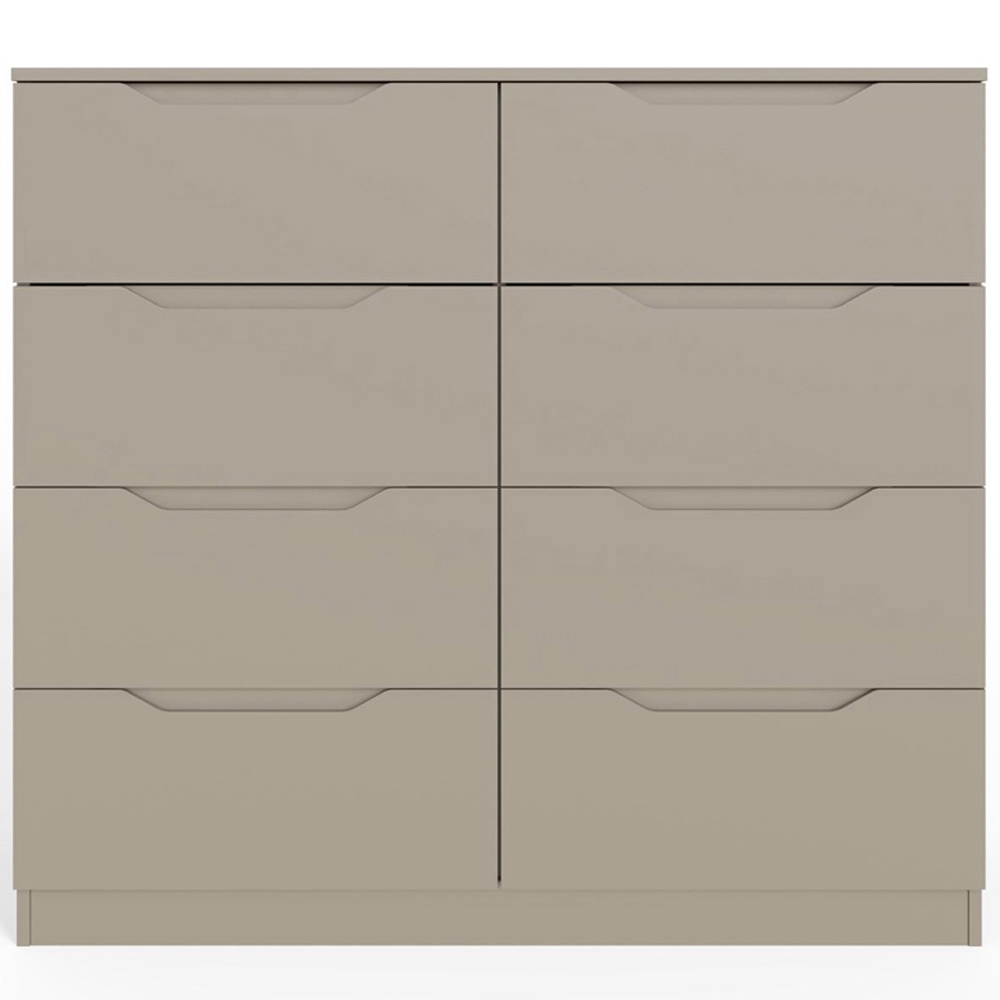 FWStyle Luno 8 Drawer Brown Modern Wide Chest of Drawers Image 4