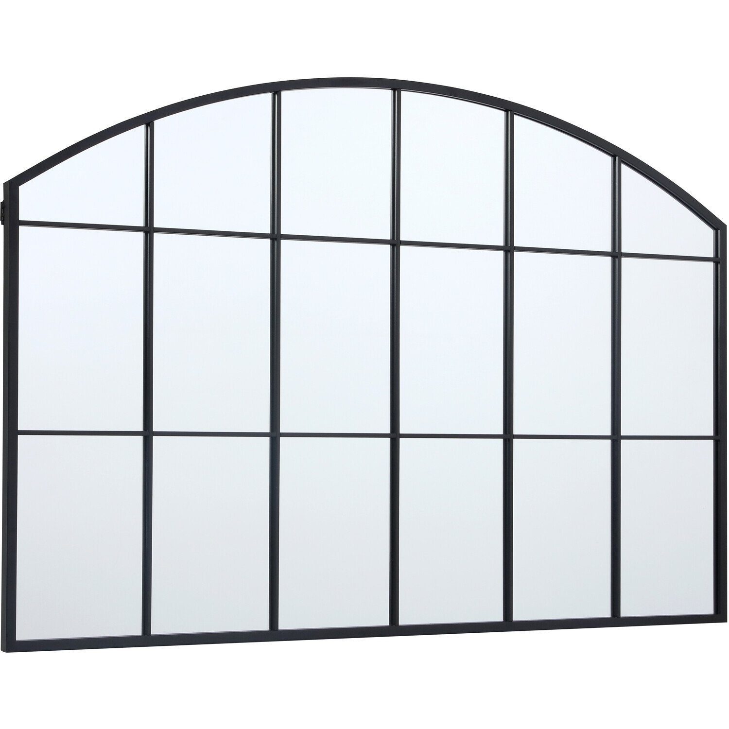 Beaumont Arch Window Mirror Black Image 3