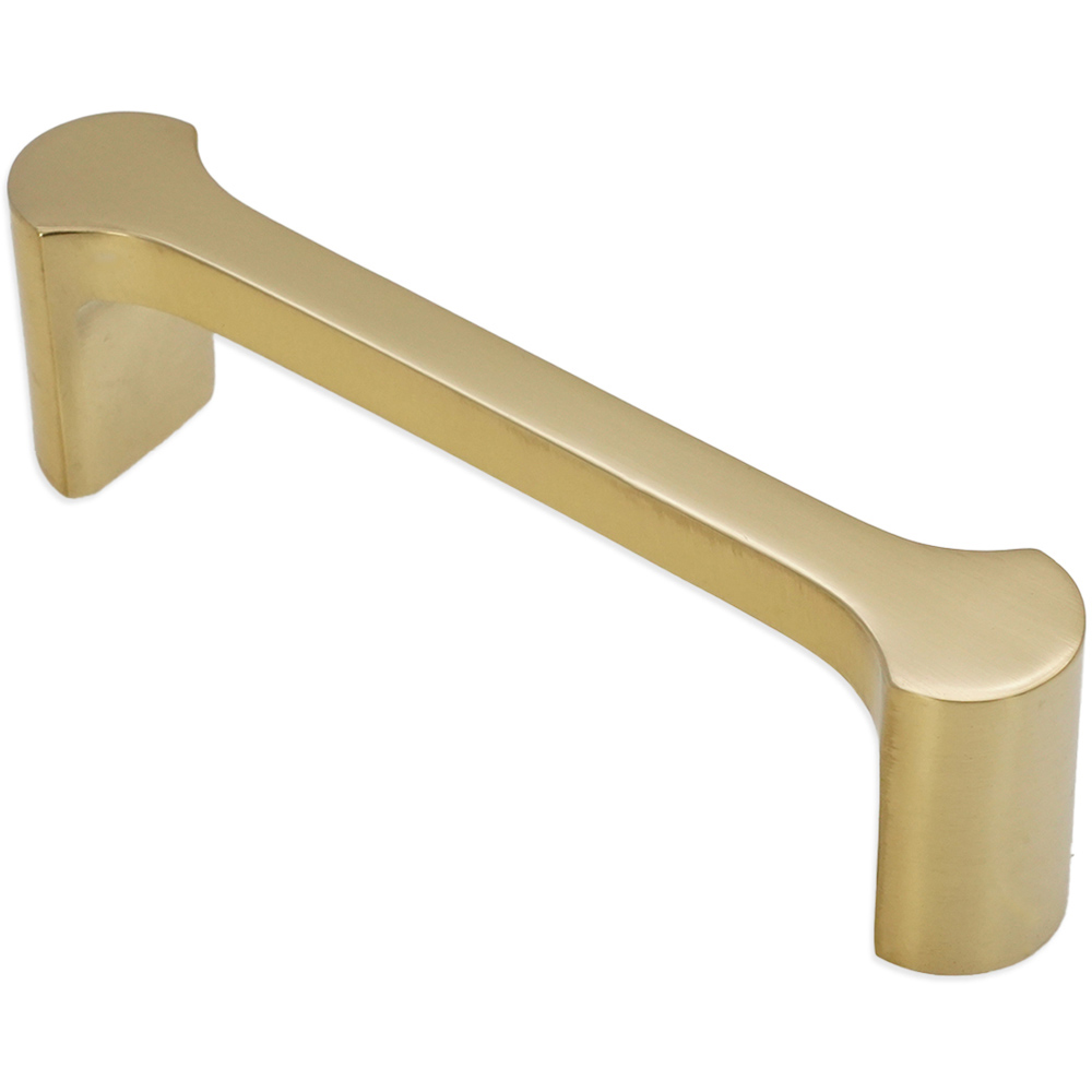 Spira Brass Tulip Polished Brass Cabinet Pull Handle 115mm Image 3