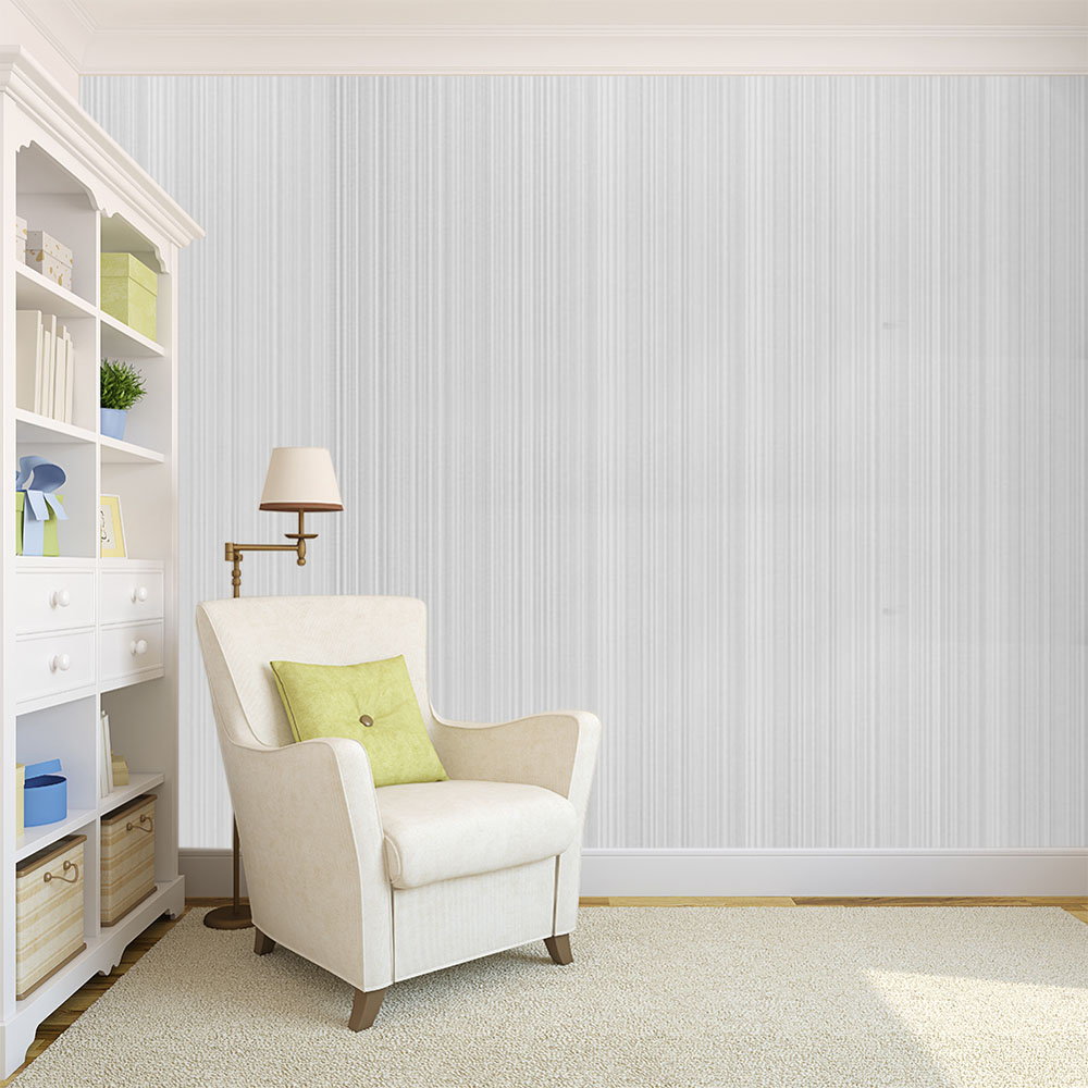 Living and Home Embossed Non-Woven Grey Wallpaper Image 7