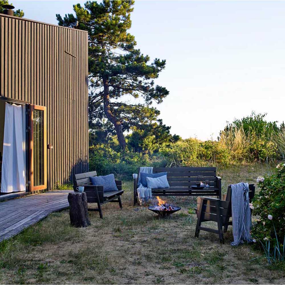 AMATA Usma 3 Seater Black Lounge Bench Image 3