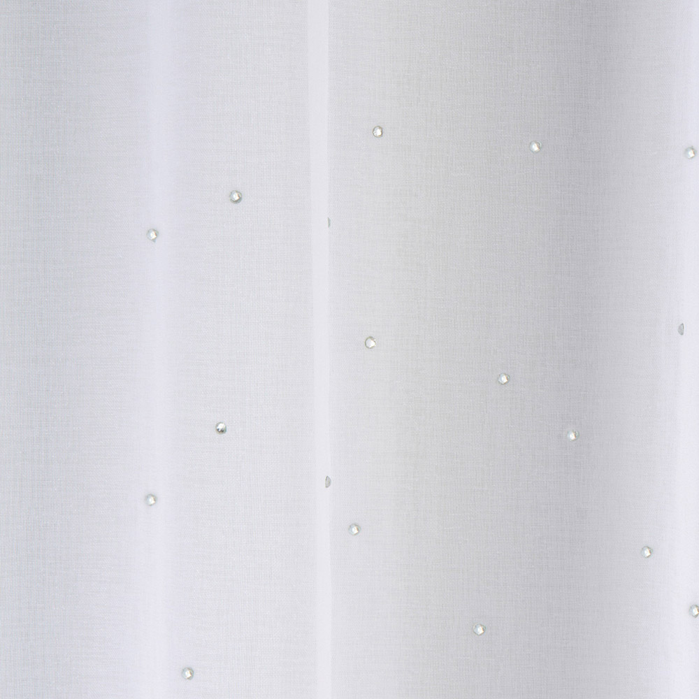 White Jewel Panel Voile Curtain 137 x 140cm Image 3