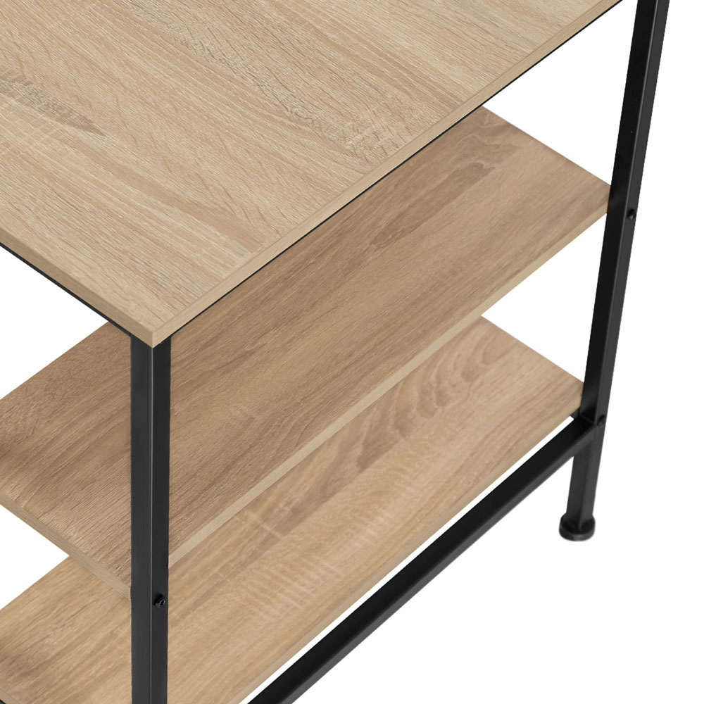 tectake Donegal 2 Shelf Light Wood Oak Sonoma Office Desk Image 5