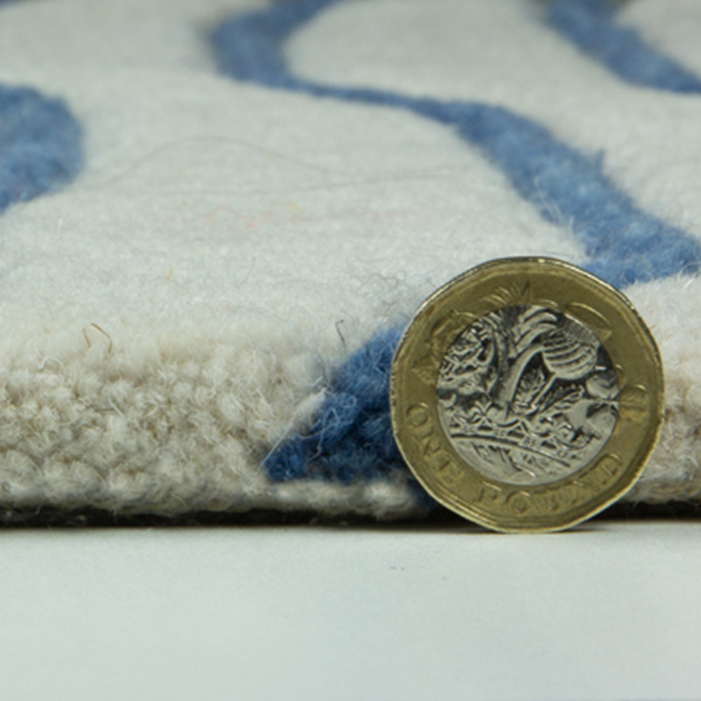 Esselle Home Aura Dune Natural and Blue Rug 200 x 290cm Image 4