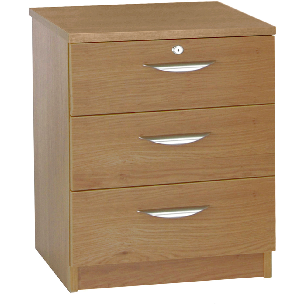 R White Cabinets 3 Drawer Brown Storage Chest Image 2