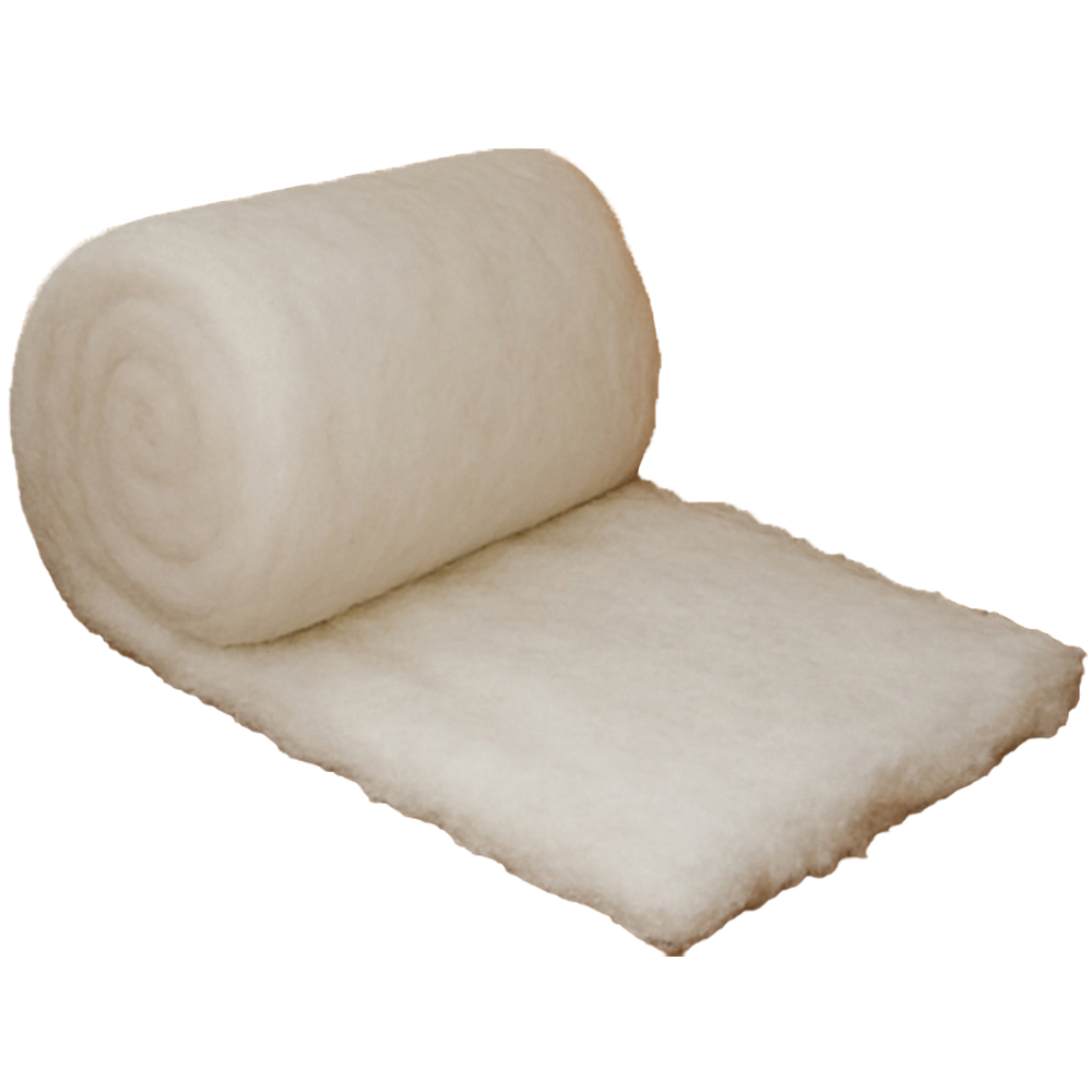 Green Loft White Non-Itch Polyester Thermal Lining Campervan Insulation Roll 5m x 570 x 110mm Image 1