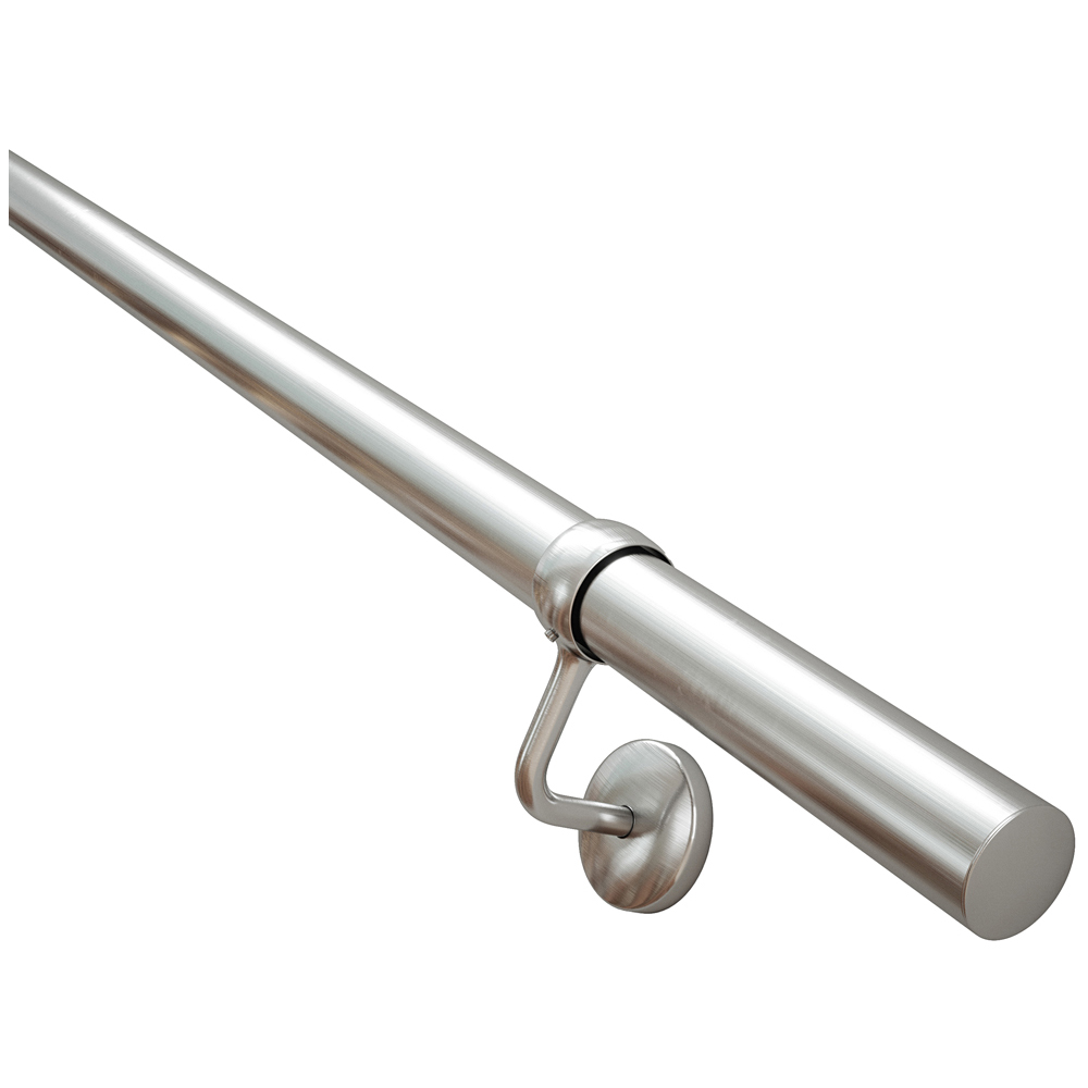 Rothley Brushed Steel Stair Handrail Kit 2.4m Image 2