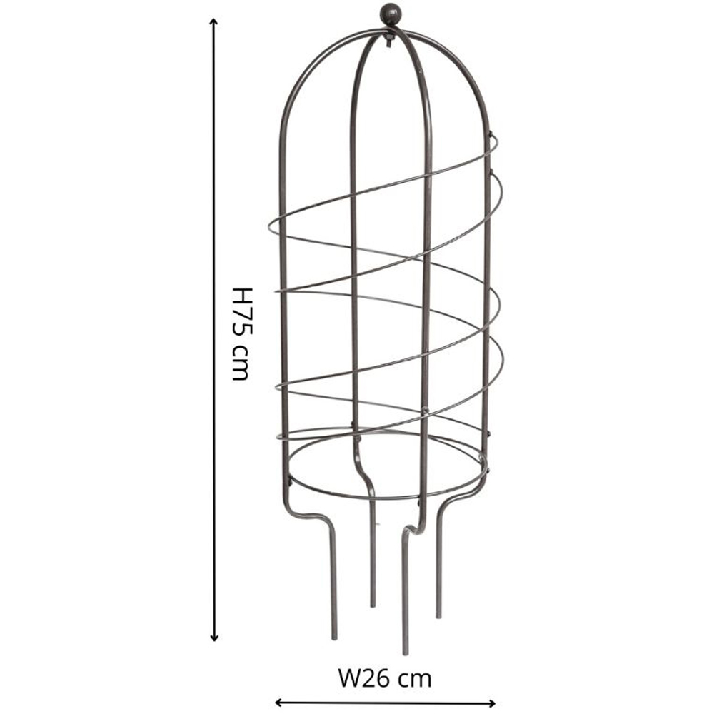 Ivyline Zinc Metal Garden Plant Pot Support 75 x 26cm Image 2