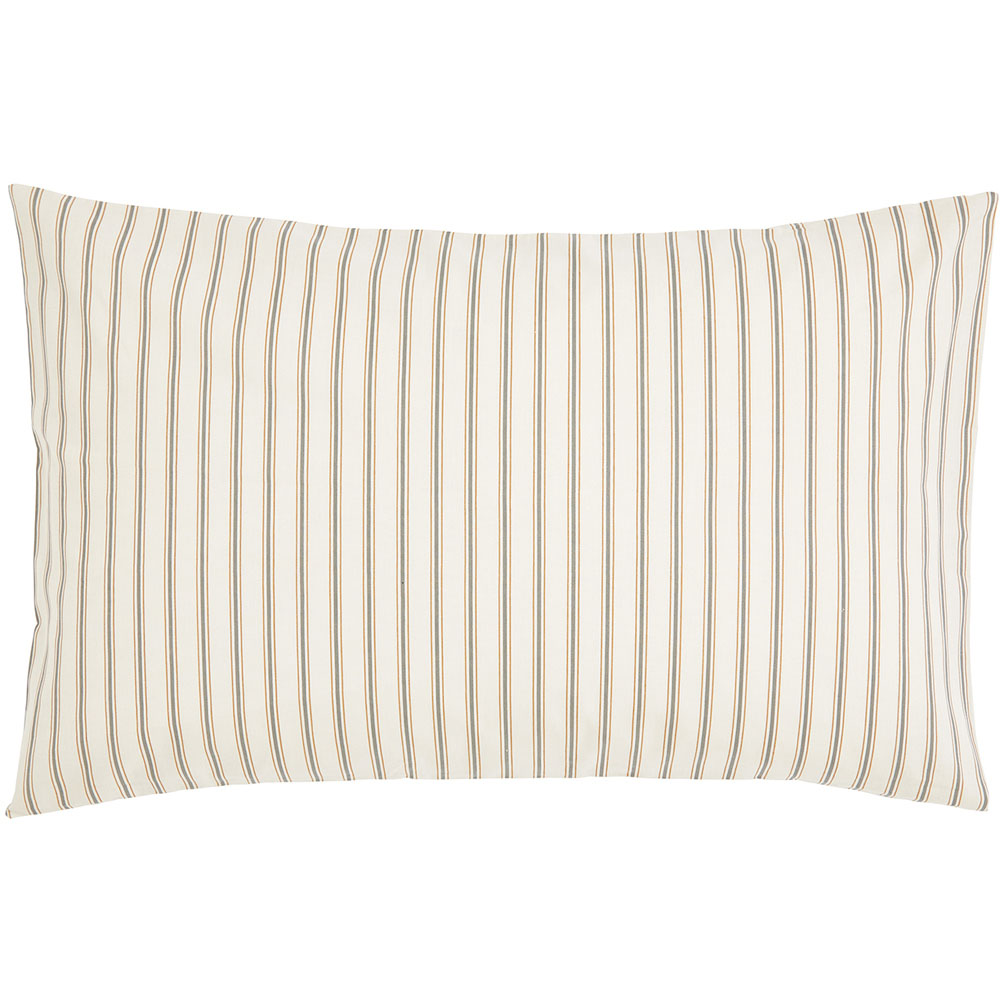 Helena Springfield Ticking Stripe King Size Graphite and Copper Duvet Set Image 2