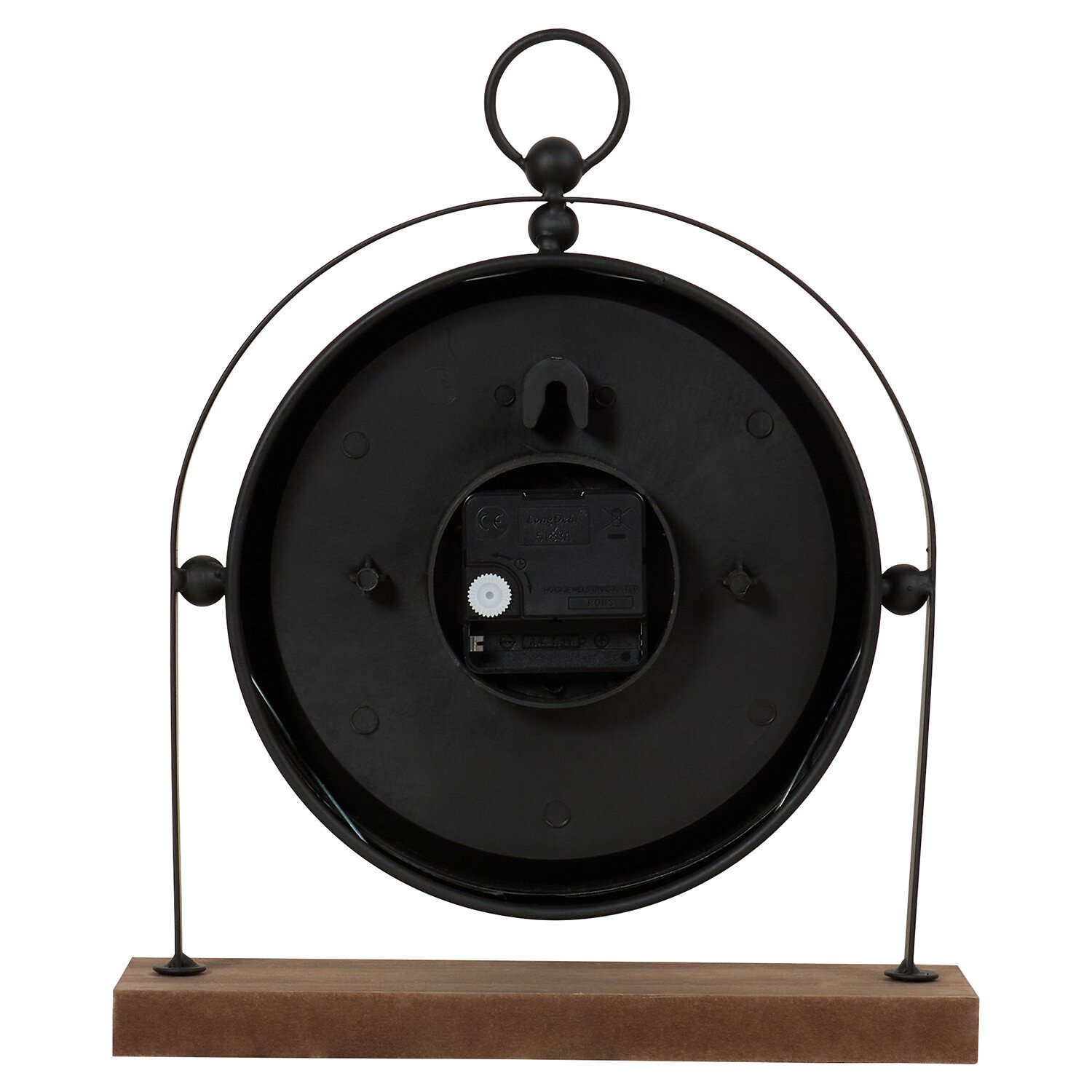 Wooden Mantle Clock - Black Image 3