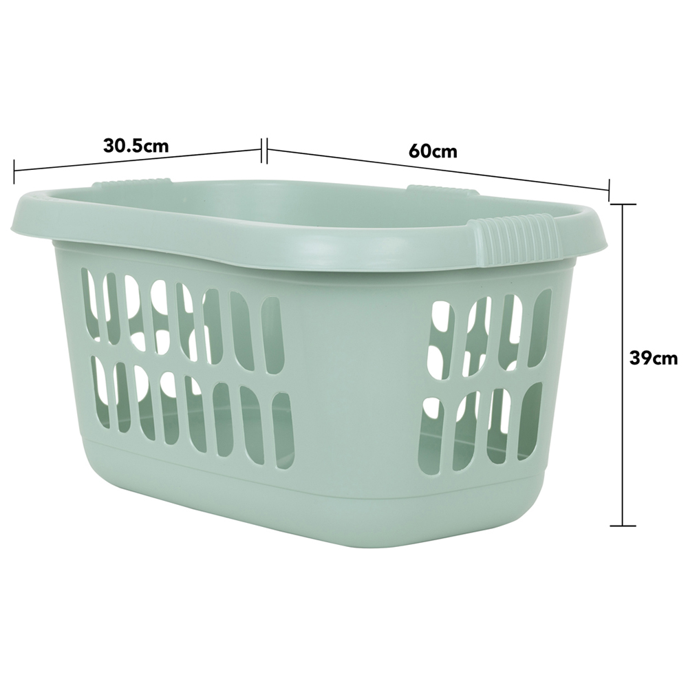 Wham Casa Sage Plastic Hipster Laundry Basket 2 Pack Image 5