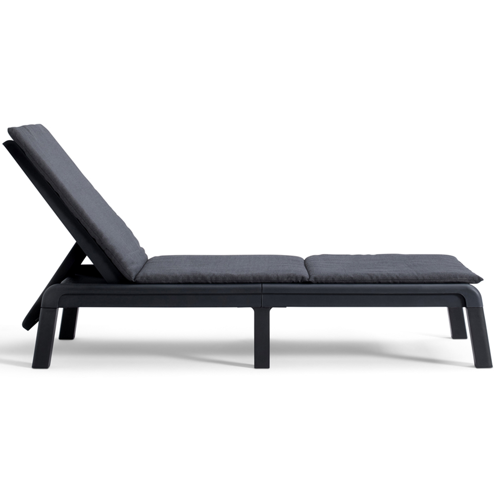 Keter Mallorca Set of 2 Graphite 4 Position Backrest Sun Loungers Image 3