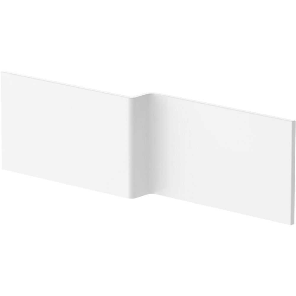nuie White Square Shower Bath Front Panel 1800mm Image 1