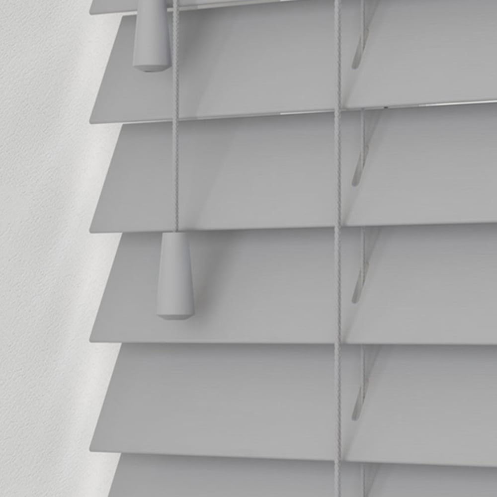 Caecus Real Wood String Venetian Blind Grey 150 x 120cm Image 2