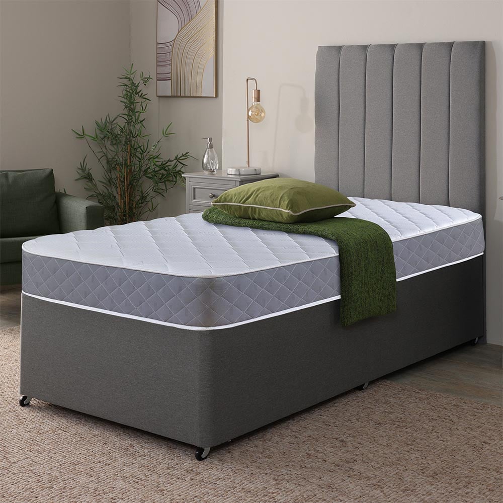 Extreme Comfort Cooltouch Single Diamond Grey Foam Free Open Coil Spring Mattress Image 2