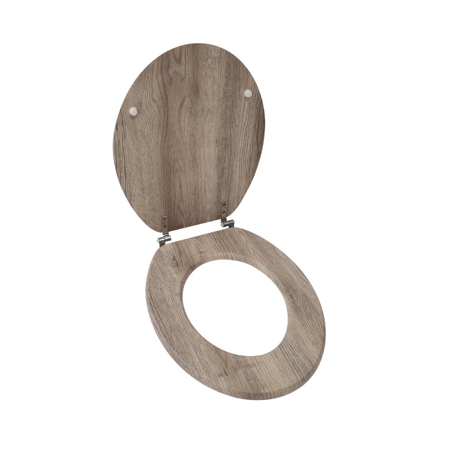 Wooden Effect Toilet Seat - Aspen Oak Image 2