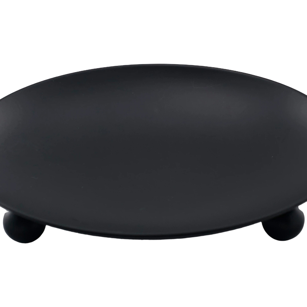 Living and Home Black Iron Round Candle Holder Set of 4 Image 5