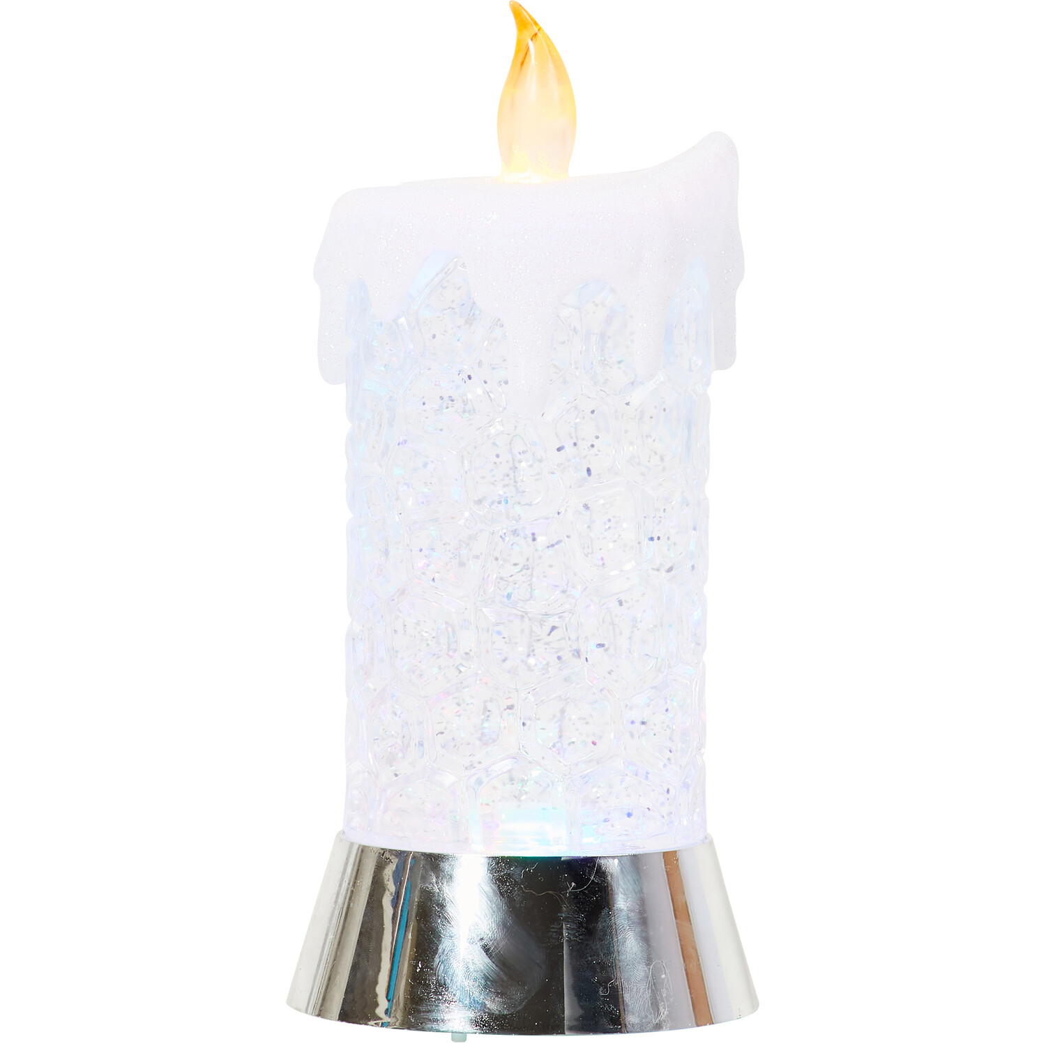 Multicoloured LED Spinning Candle - Clear Image 4