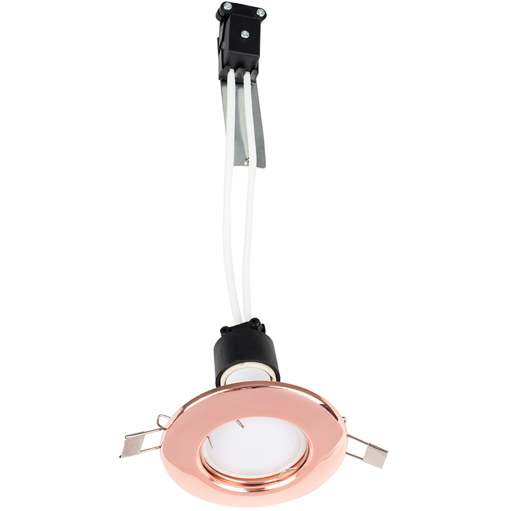 ValueLights Copper Fixed Cool White LED Ceiling Downlight 6 Pack Image 1