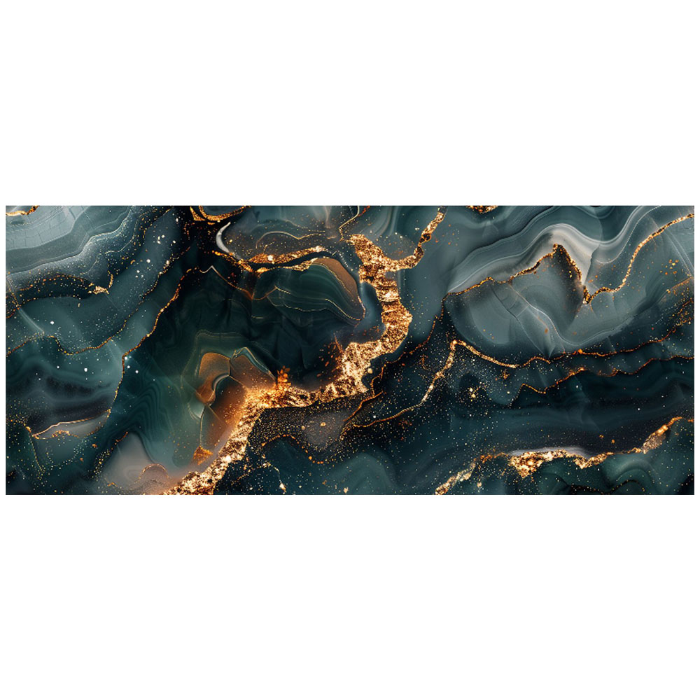 Warren Reed Designer Vibrant Blue Marble Effect Bathroom Splashback 25 x 60cm Image 2