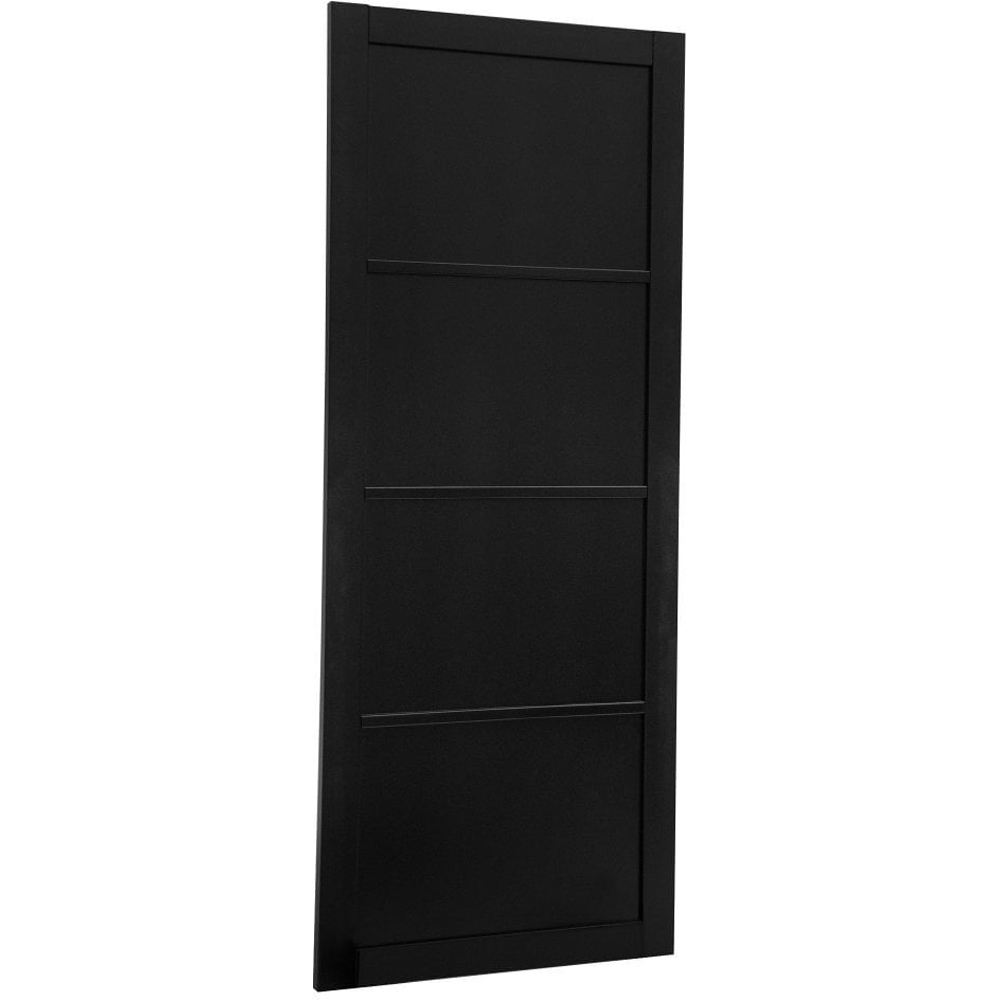 Jet Black Fully Finished Industrial Studio 4 Panel Internal Door 1981 x 762 x 35mm Image 3